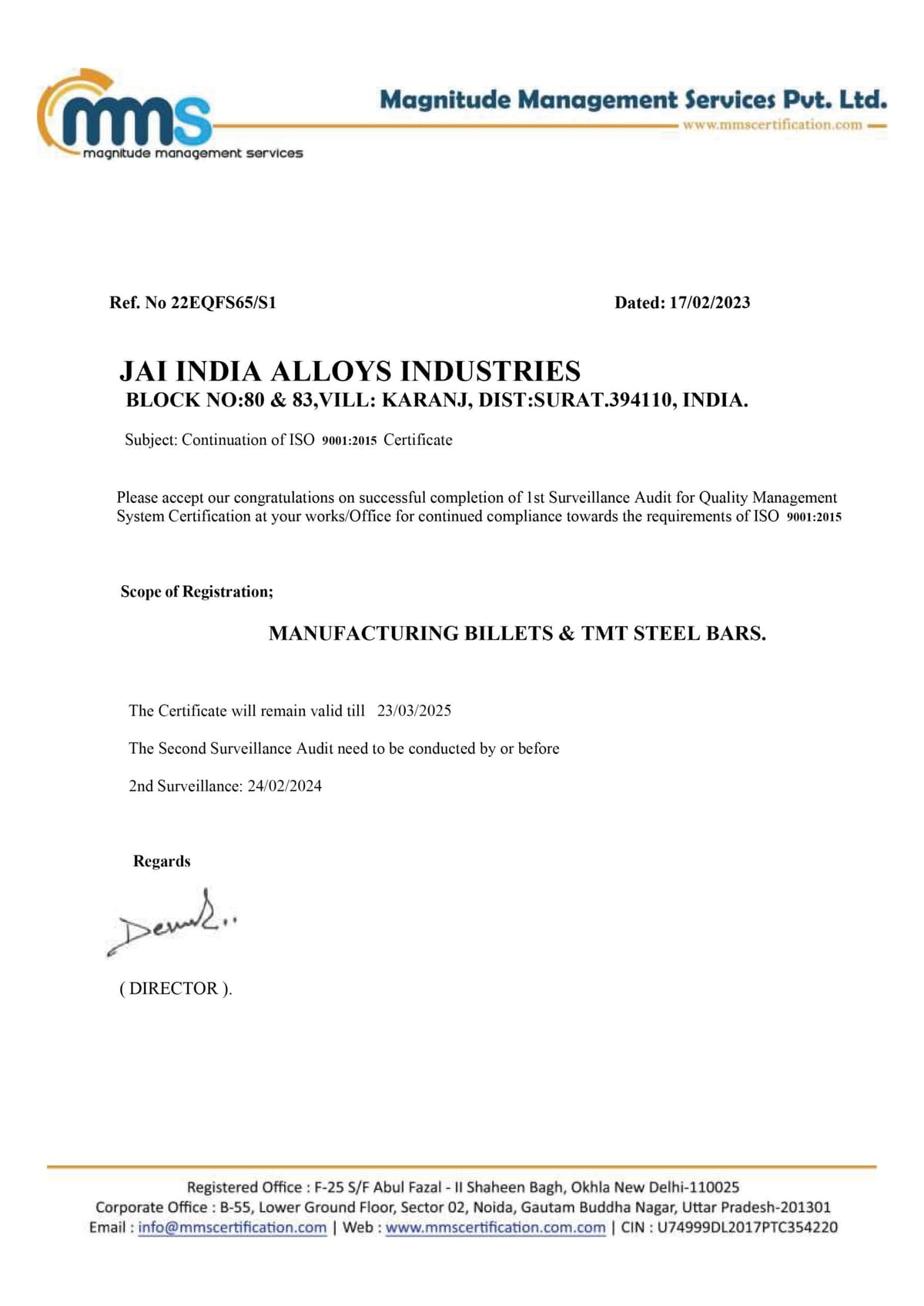 Certificate 10